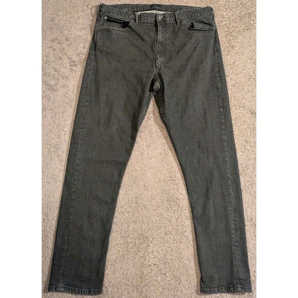 Polo Ralph Lauren Prospect Straight Leg Black Denim Jeans 42x34 - Picture 2 of 7